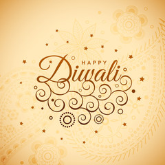 amazing diwali background with floral decoration