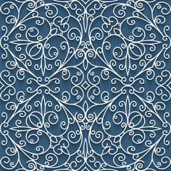 Cutout paper lace texture, seamless pattern