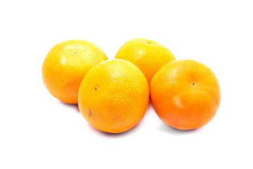 Orange fruits isolated on white background