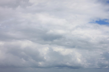 Rain clouds forming in the sky in concept of climate.