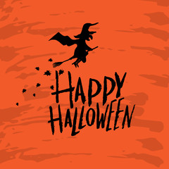 Art card for Happy Halloween.Design template for flyers, posters