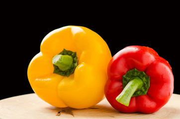 Yellow and red bell pepper,healthy food
