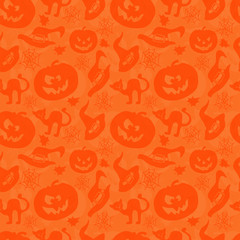 Art seamless pattern for Happy Halloween background. Design temp