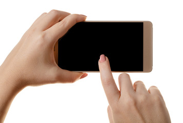 smartphone in a female hand