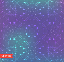 Obraz premium Abstract Background with Particles Structure of Molecule Genetic