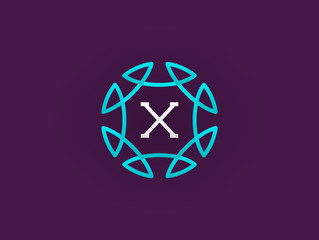 Compact Monogram or Icon Design Template with Letter Vector Illu