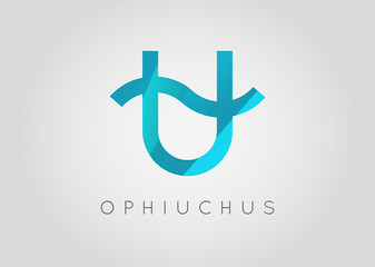 Ophiuchus Constellation. Detailed Stylish Zodiac Icon. Modern St
