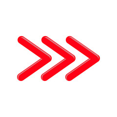 Red arrow right icon vector