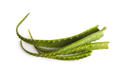 Pods aloe. On white, isolated background.