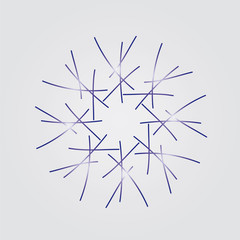 Snowflake on a grey background.