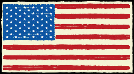 USA, american flag vintage style