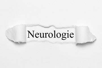 Fototapeta premium Neurologie auf weißen gerissenen Papier