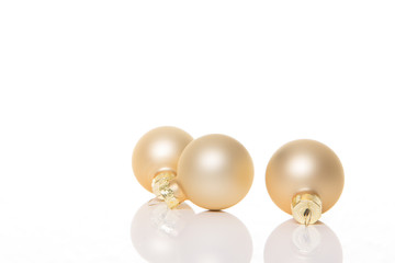 Goldene Weihnachtskugeln