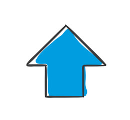 Stick Figure Series Icon / Pfeil oben