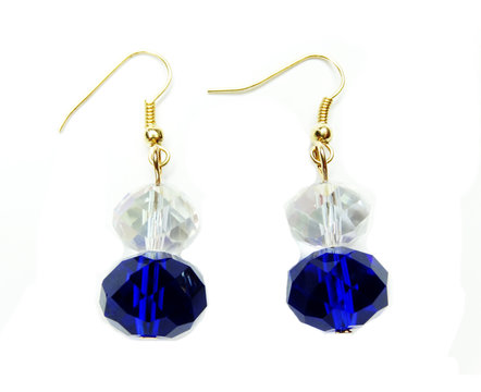 earrings with bright crystals jewelry