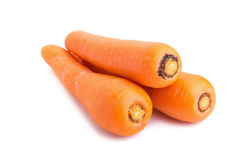 Carrots isolated on white background