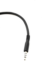 Jack plug and a cable isolated on the white background