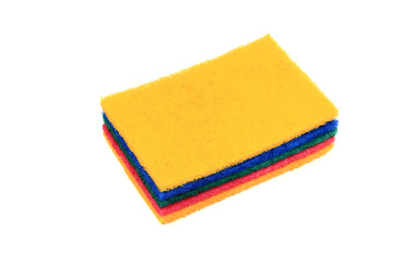 Sponges on a white background