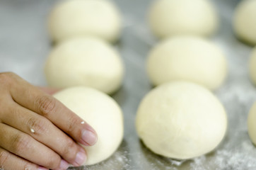 Fototapeta na wymiar Close Up of the dough. selective focus, soft focus and shallow d