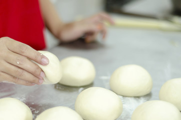 Obraz na płótnie Canvas Close Up of the dough. selective focus, soft focus and shallow d