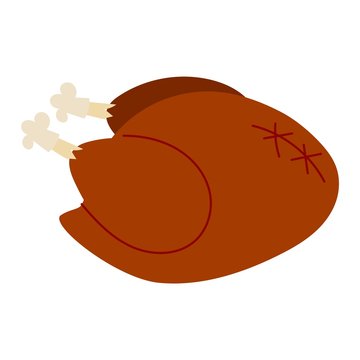 Fried chicken vector illustration.