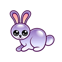Cute cartoon rabbit isolated vector