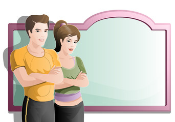 health and fitness / personal trainer and healthy program