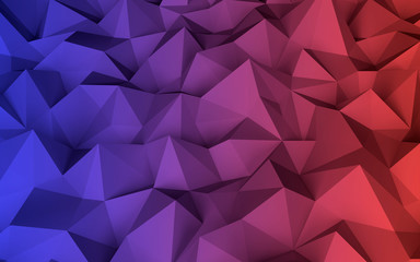 Obraz premium Abstract low poly geometric (polygonal triangular) background. 3d illustration