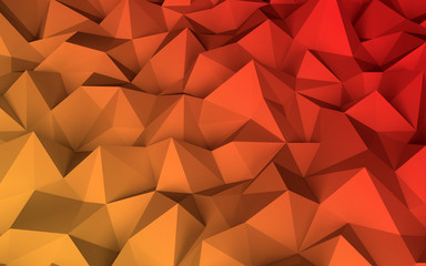 Abstract low poly geometric (polygonal triangular) background. 3d illustration