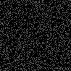 Vector monochrome black & white seamless pattern, dotted line spots. Dark abstract endless texture, camouflage background. Design element for fabric, prints, cloth, textile, wrapping, cover, card