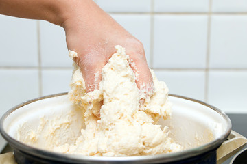 the finished dough for baking