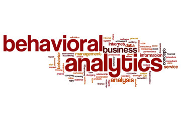 Behavioral analytics word cloud