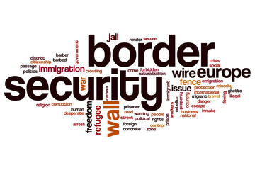 Border security word cloud