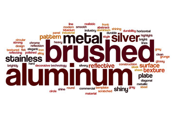 Brushed aluminum word cloud