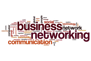Business networking word cloud