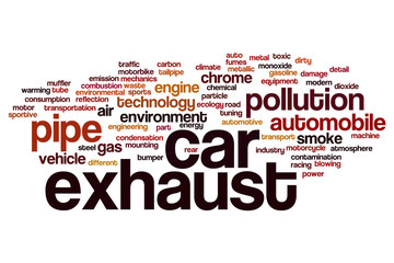 Car exhaust word cloud