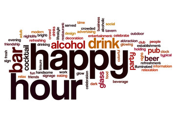Happy hour word cloud