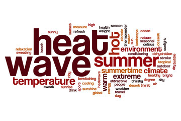 Heat wave word cloud