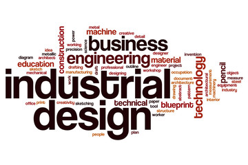 Fototapeta premium Industrial design word cloud