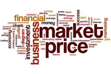 Market price word cloud