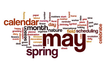 Fototapeta premium May word cloud