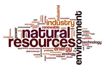 Natural resources word cloud
