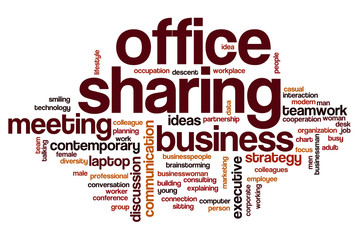 Office sharing word cloud