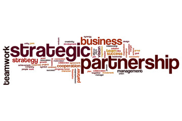 Strategic partnership word cloud