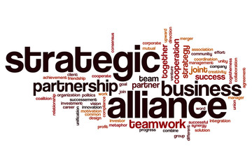 Strategic alliance word cloud