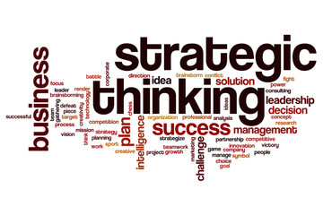 Strategic thinking word cloud