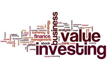 Value investing word cloud