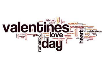 Valentines day word cloud