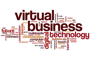 Virtual business word cloud