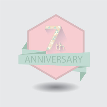 7th aniversary celebration design badge